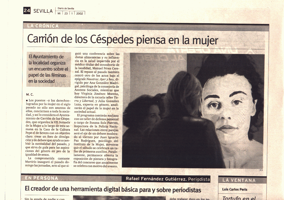Diario de Sevilla (23-01-2002) A / Pulse Aqu para Visitar su Web