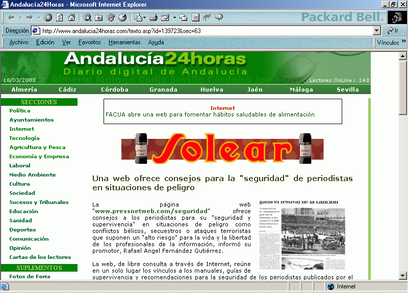 Andaluca 24 Horas (A) (17-03-2003) / Pulse Aqu para Visitar su Web