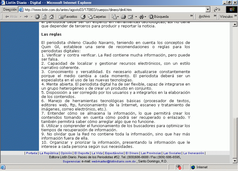 Listn Diario [D] (17-08-2003) / Pulse Aqu para Visitar su Web