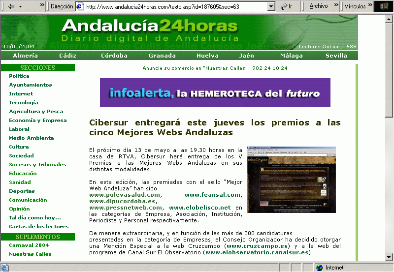 Andaluca 24 Horas (10-05-2004) A / Pulse Aqu para Visitar su Web