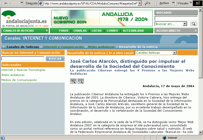 Andaluca Junta (17-05-2004) (A) / Pulse Aqu para Visitar su Web