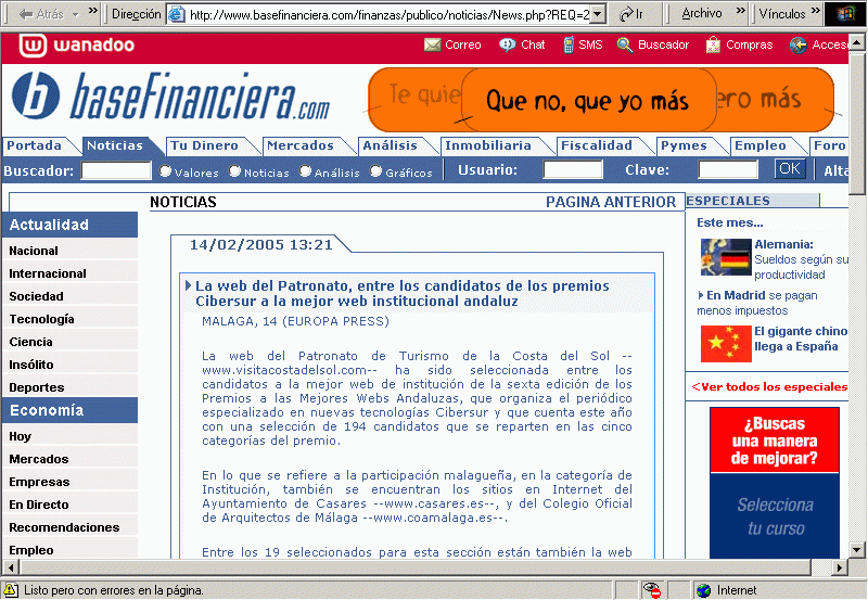 Base Financiera (14-02-2005) (A) / Pulse Aqu para Visitar su Web