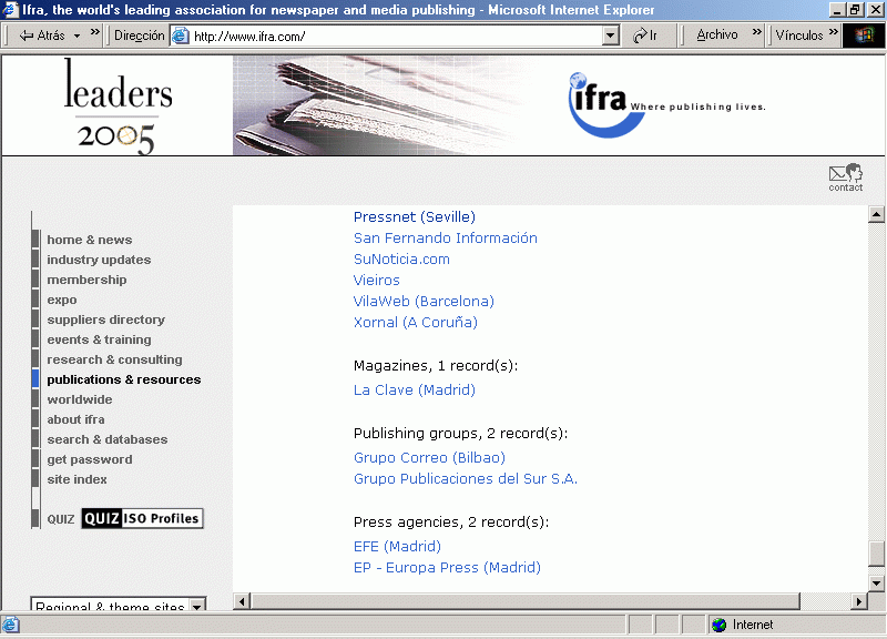 Ifra (2005) / Pulse Aqu para Visitar su Web