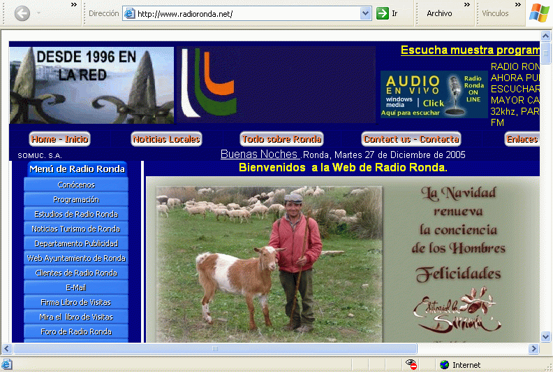 Radio Ronda (27-12-2005) (A) / Pulse Aqu para Visitar su Web